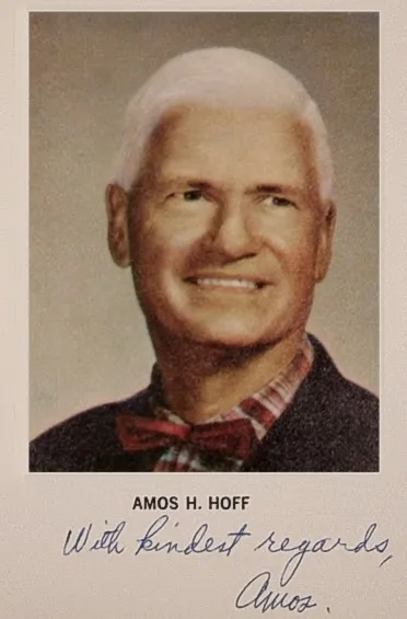 Amos H. Hoff, autographed 1963 Phoenix College yearbook portrait