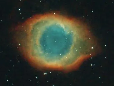 The Helix Nebula, a colorful planetary nebula